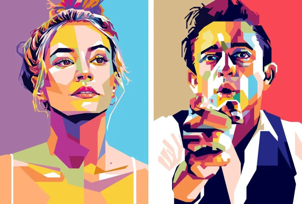Custom WPAP portrait of a man in pop art style - digital artwork