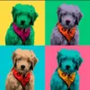 Custom Pop Art Portrait of Your Beloved Pet - Vibrant & Unique Illustration Custom Andy Warhol Dog,Colorful Dog Portrait,wpap art
