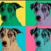 Custom Pop Art Portrait of Your Beloved Pet - Vibrant & Unique Illustration Custom Andy Warhol Dog,Colorful Dog Portrait,wpap art