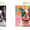 Digital WPAP pet portrait – vector style pop art for pet lovers
