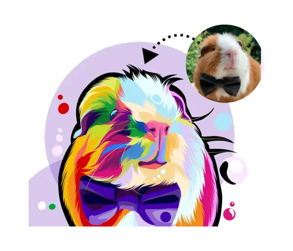 High-resolution WPAP dog portrait – geometric pet art design