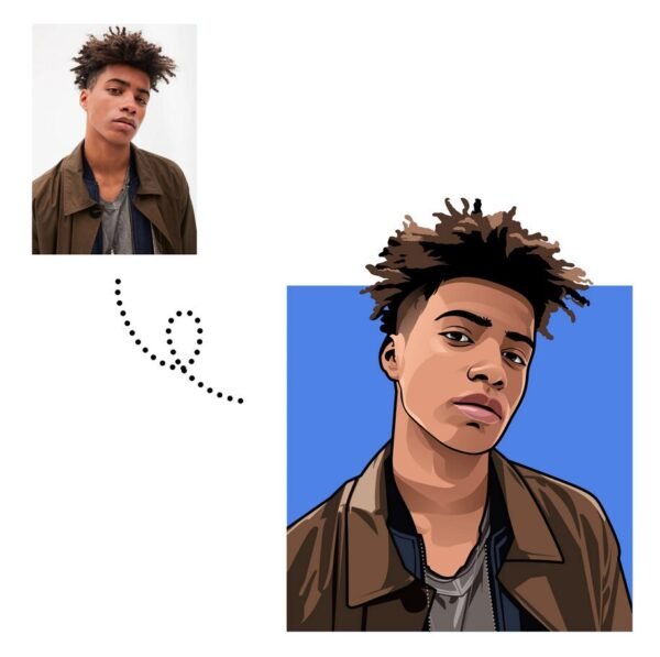 Custom Cartoon Portrait from Photo: Avatar, Logo, Birthday Gift (Digital File)