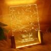 Personalized Constellation Chart Lamp, Custom Night Light, Bedroom Decor, Family Gift, Memorial Day