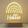 Magical Custom Fairy Rainbow Night Light for Kids - Personalized LED Lamp,Customized Nursery Name Star Moon Fairy Rainbow Cloud