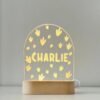 Magical Custom Fairy Rainbow Night Light for Kids - Personalized LED Lamp,Customized Nursery Name Star Moon Fairy Rainbow Cloud