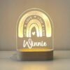 Magical Custom Fairy Rainbow Night Light for Kids - Personalized LED Lamp,Customized Nursery Name Star Moon Fairy Rainbow Cloud