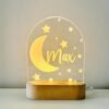 Magical Custom Fairy Rainbow Night Light for Kids - Personalized LED Lamp,Customized Nursery Name Star Moon Fairy Rainbow Cloud